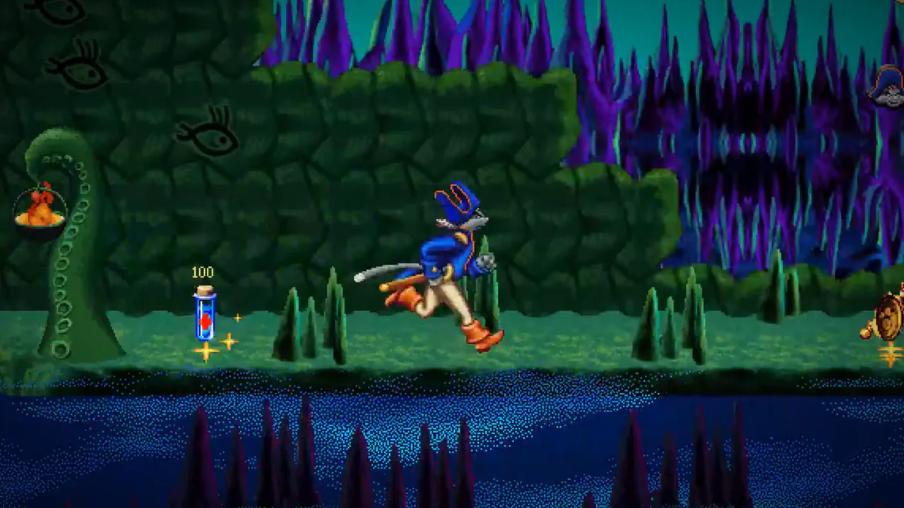Claw running through the undersea caves